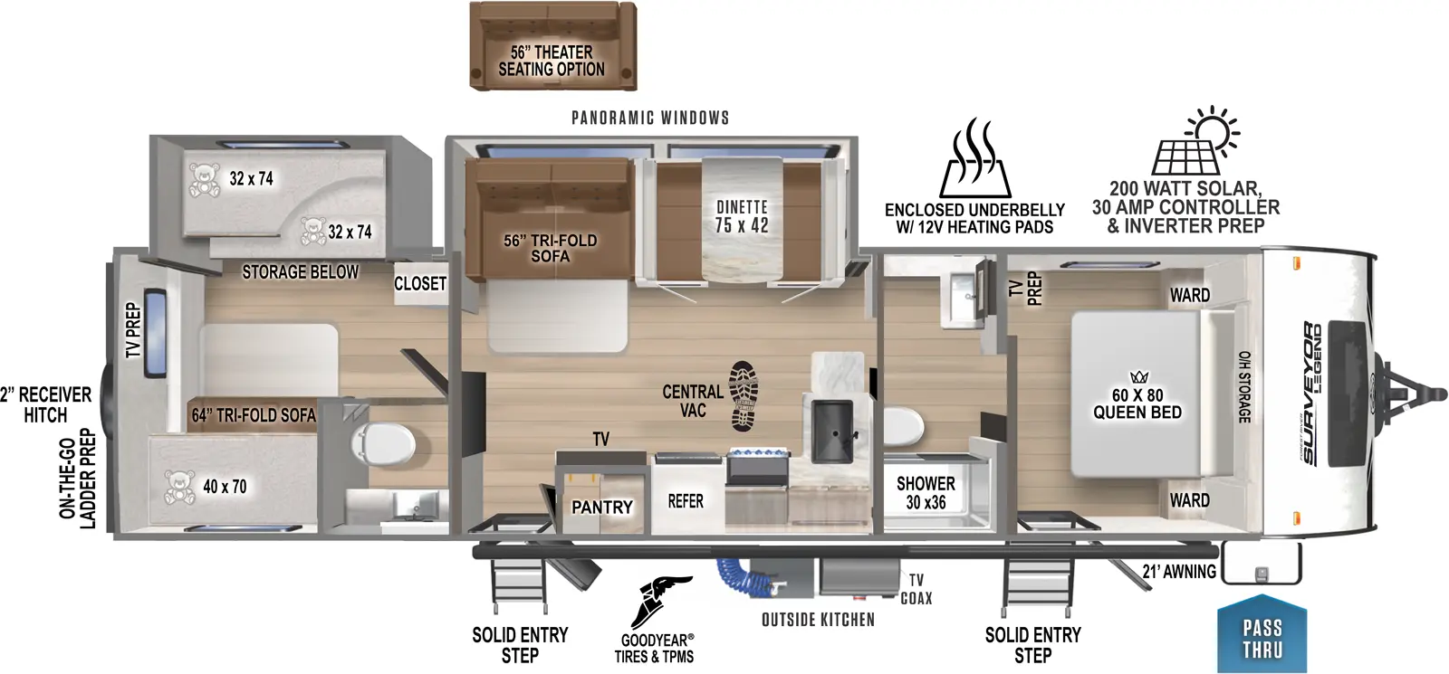 Surveyor Legend 303BHLE Floorplan